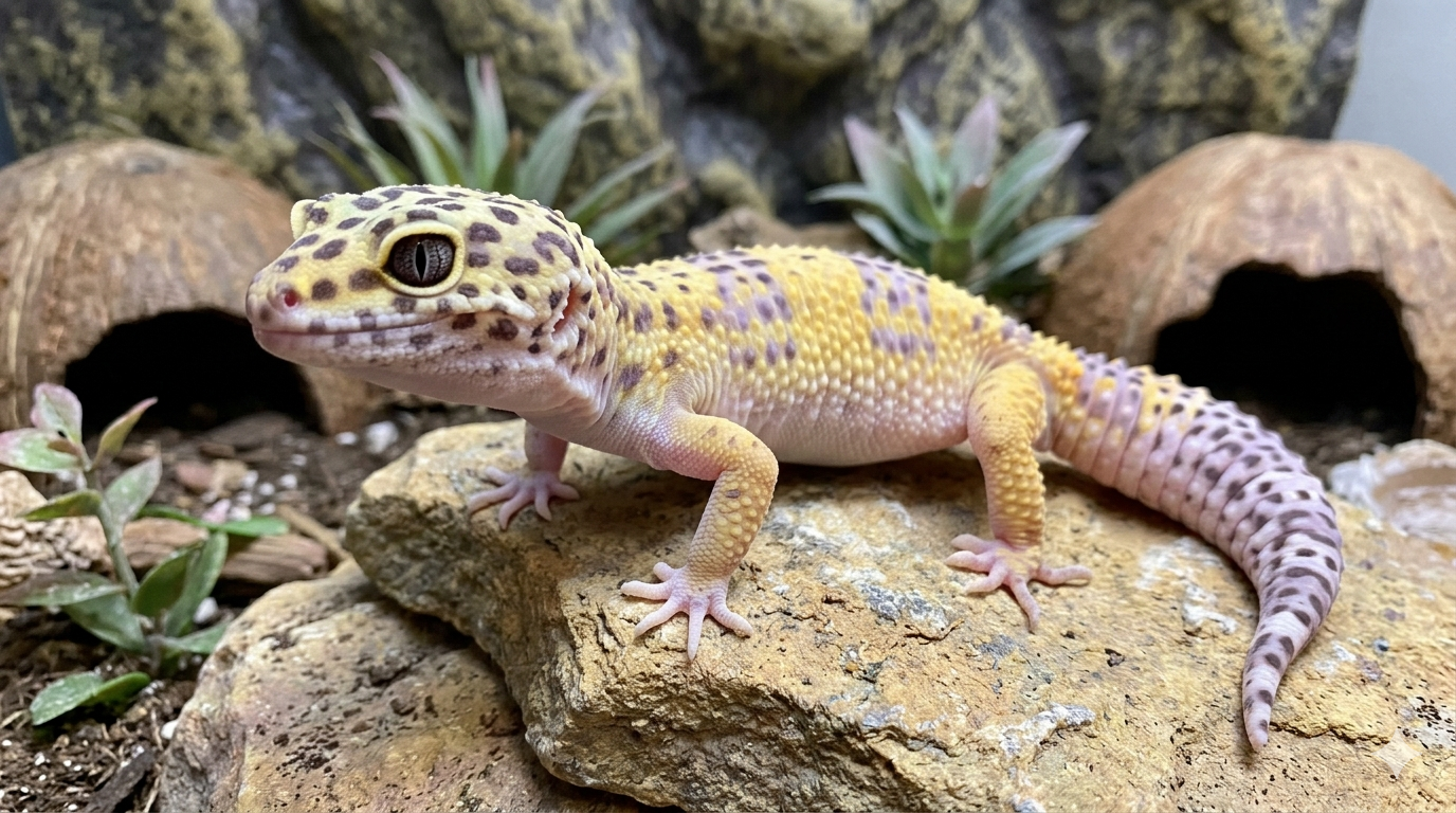 Leopar geko portresi